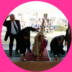 開会式テープカット（貝置き）